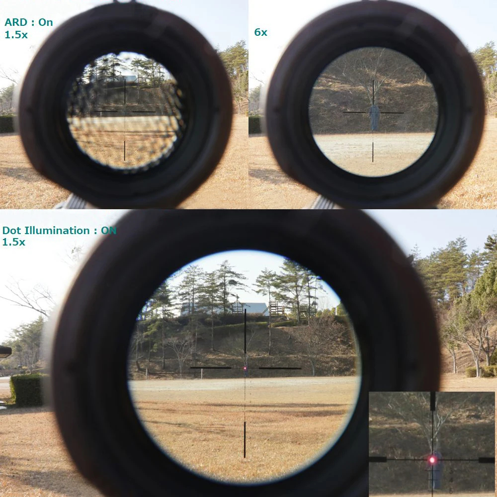 Widmo Dr Dual Rola 1,5x/6x 7.62 Optyczna maszyna do wzroku optyka Riflescope do polowania na zewnątrz