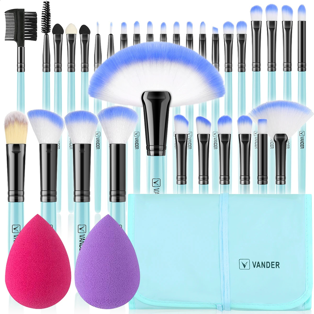 Conjunto de pincéis de maquiagem profissional, 18/32 peças, mulheres, cosméticos, corretivo, cílios, pó, blush, macio, fofo, ferramenta de beleza 240220