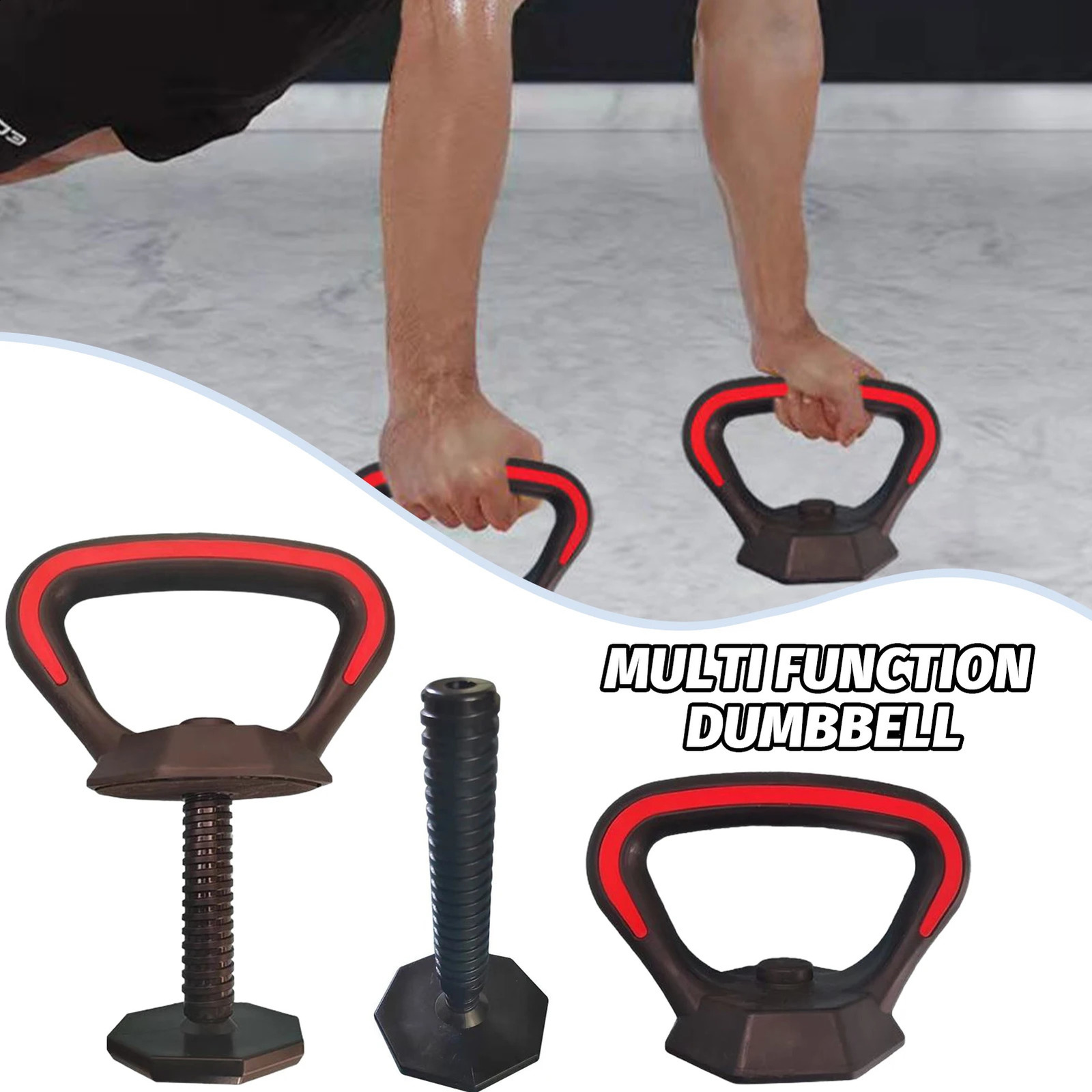 Base de poignée de Kettlebell, Bases de poignées d'haltères polyvalentes pour l'entraînement, plaques de poids, force des bras, poignée de cloche de bouilloire 240219