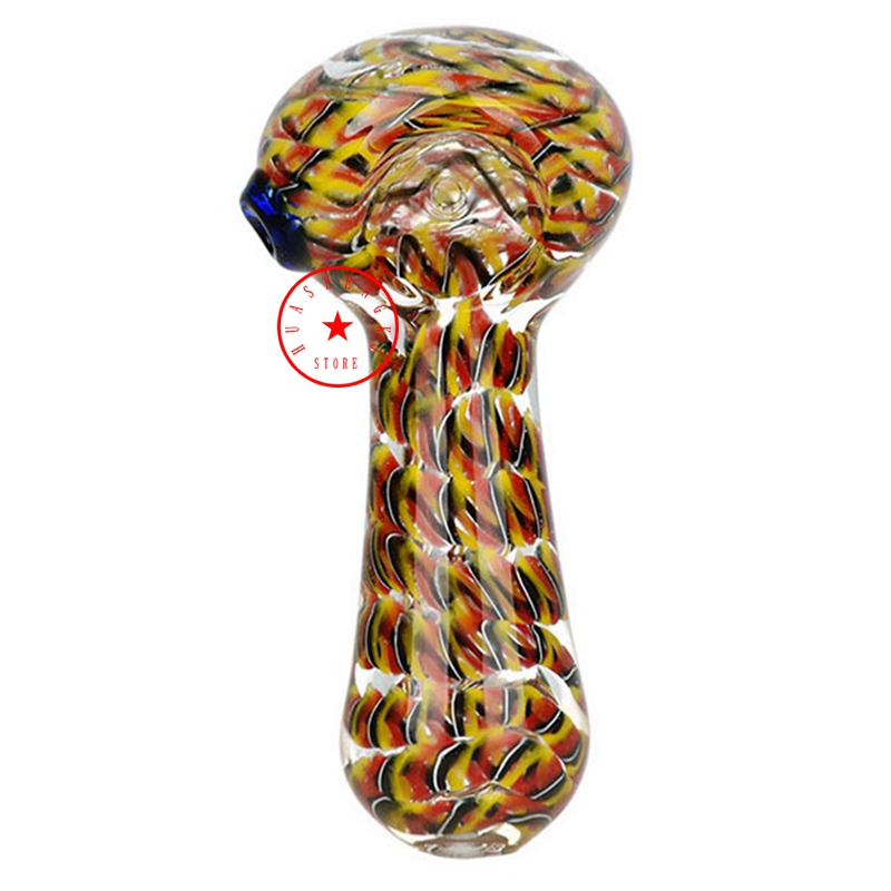 Latest Colorful Cool Twist Rope Design Pyrex Thick Glass Smoking Tube Handpipe Portable Handmade Dry Herb Tobacco Oil Rigs Filter Bong Hand Spoon Pipes DHL