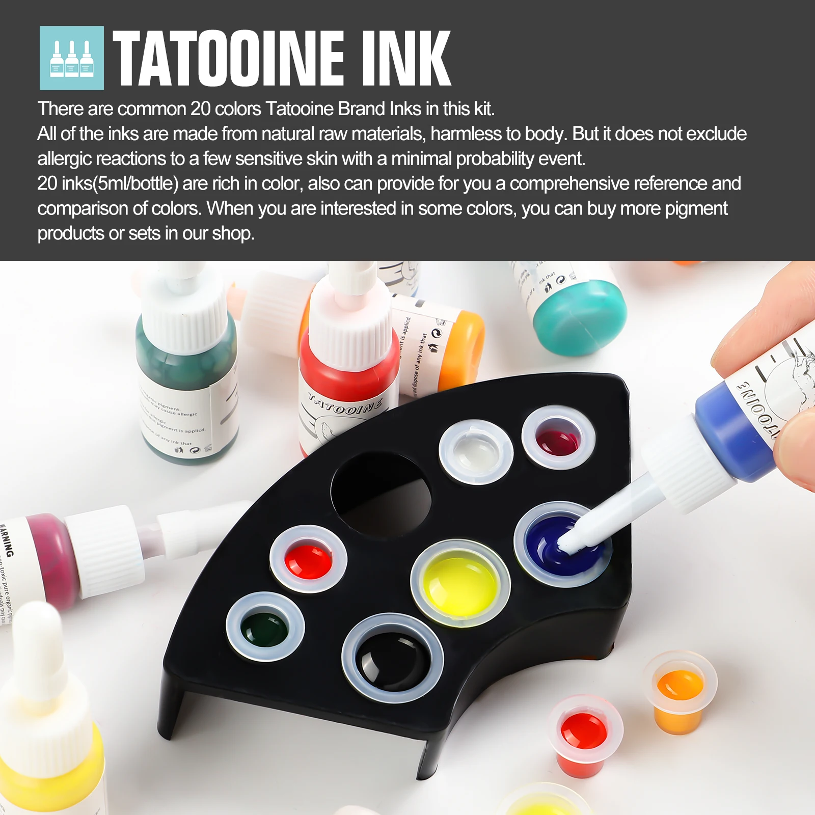 Lampen Tattoo Kit mit Tinten Wrap Spulen Tattoo Gun Hines Griffe Nadeln Netzteil Tattoo Kit Zubehör Body Art Set für Anfänger