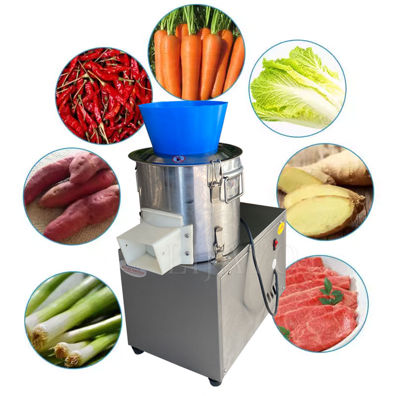 Máquina de moagem de frutas e legumes em aço inoxidável, gengibre, alho e aipo