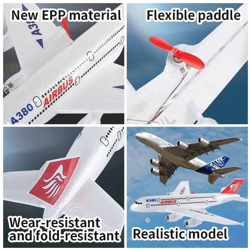 Elektro/RC Flugzeug Airbus A380 Boeing 747 RC Flugzeug Fernbedienung Spielzeug 2,4G Starrflügel Flugzeug Gyro Outdoor Flugzeug Modell mit Motor Kinder Geschenk