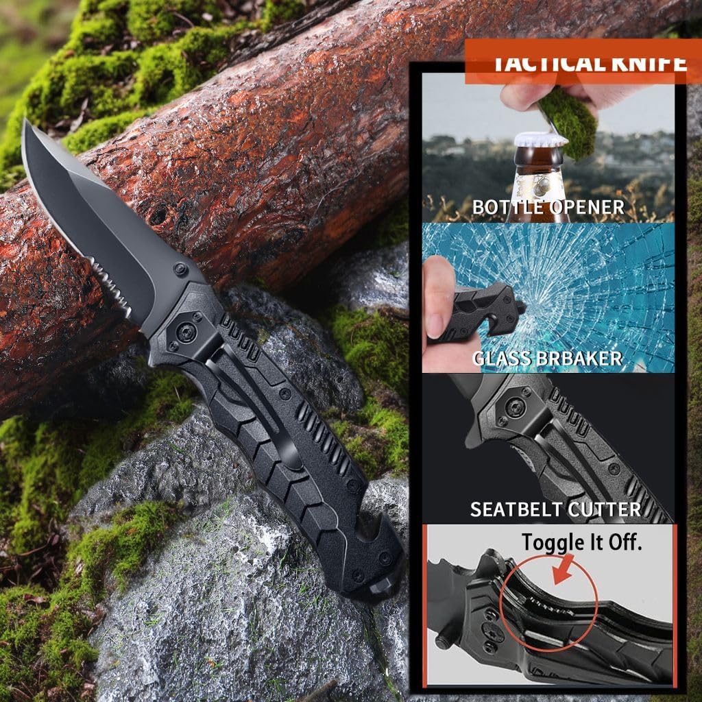 Cool Gadget/Survival Gear and Equipment, Unique Camping Hunting Hiking Outdoor Gear, Gift Idea for Valentines Day Boyfriend Boys Stocking Stuffer