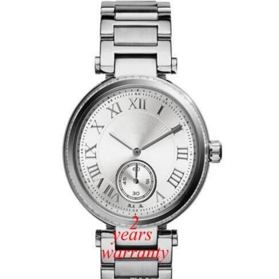 Nuovo orologio da donna Skylar con cassa in acciaio inossidabile quadrante argentato MK5866 5866 scatola originale284q