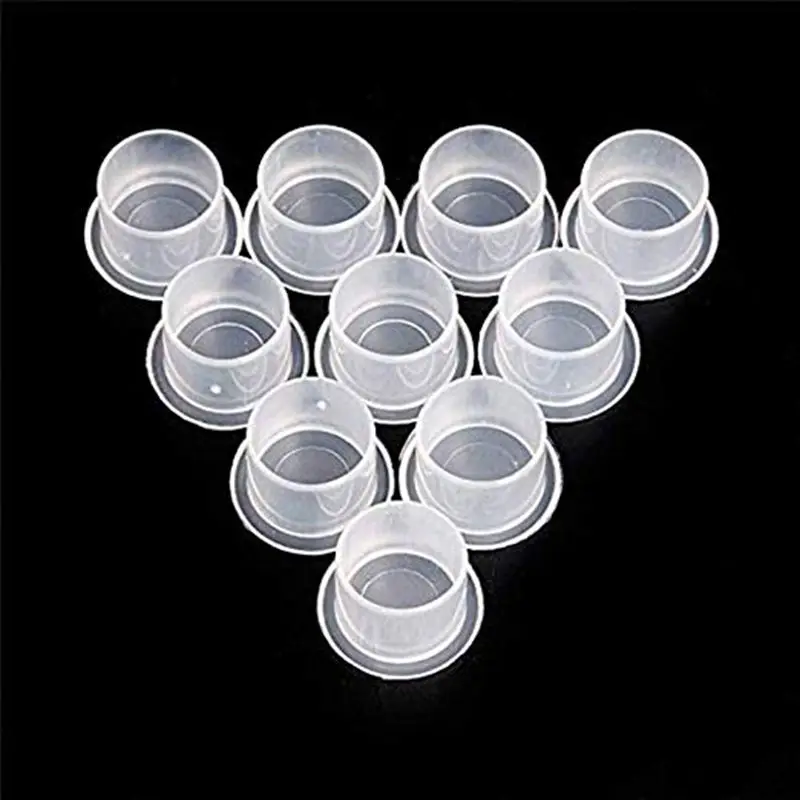 BLAD Plast Tattoo Ink Cups Caps 17mm 14mm 11mm Clear Self Standing Ink Caps Tattoo Pigment Cups Supply For Ink