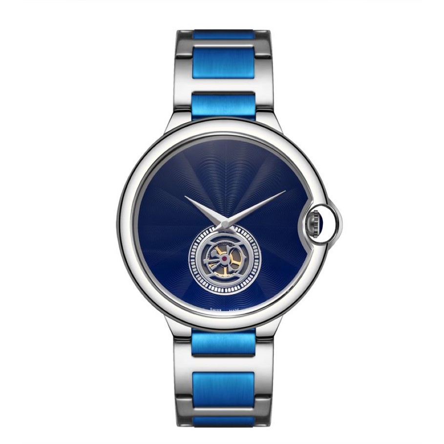 Top Fashion Horloge Vliegwiel Designer Hoge Kwaliteit Neutraal Heren- en Dameshorloges Luxe horloge Rosé Goud Zilver Zwart B2355