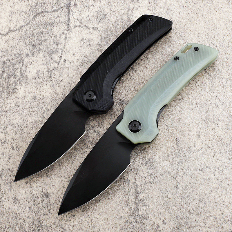 Neues A2240 Outdoor Survival Klappmesser D2 Black Stone Wash Drop Point Klinge CNC G10 mit Edelstahlblechgriff Kugellager Schnell öffnendes EDC-Messer