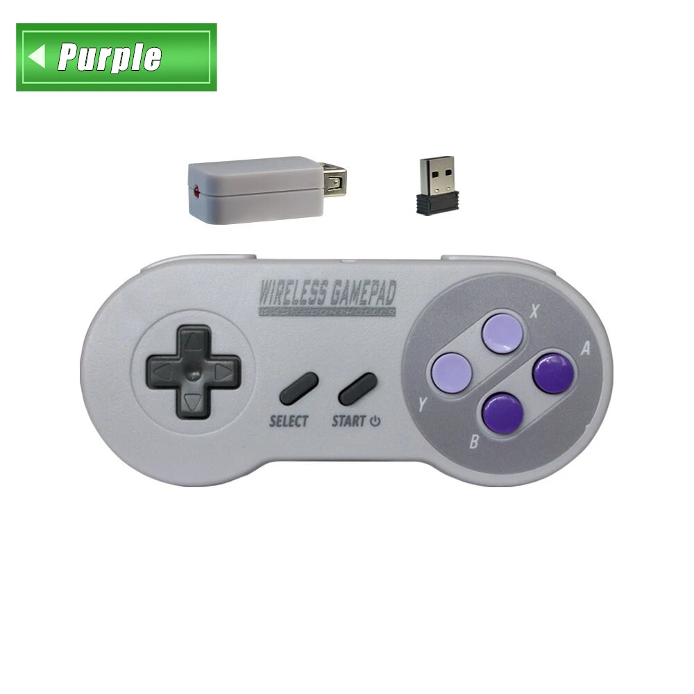 Gamepads Kablosuz Gamepads 2.4GHz Joypad Joystick Denetleyicisi SNES Super Nintendo Klasik Mini Konsol Uzak Aksesuarları