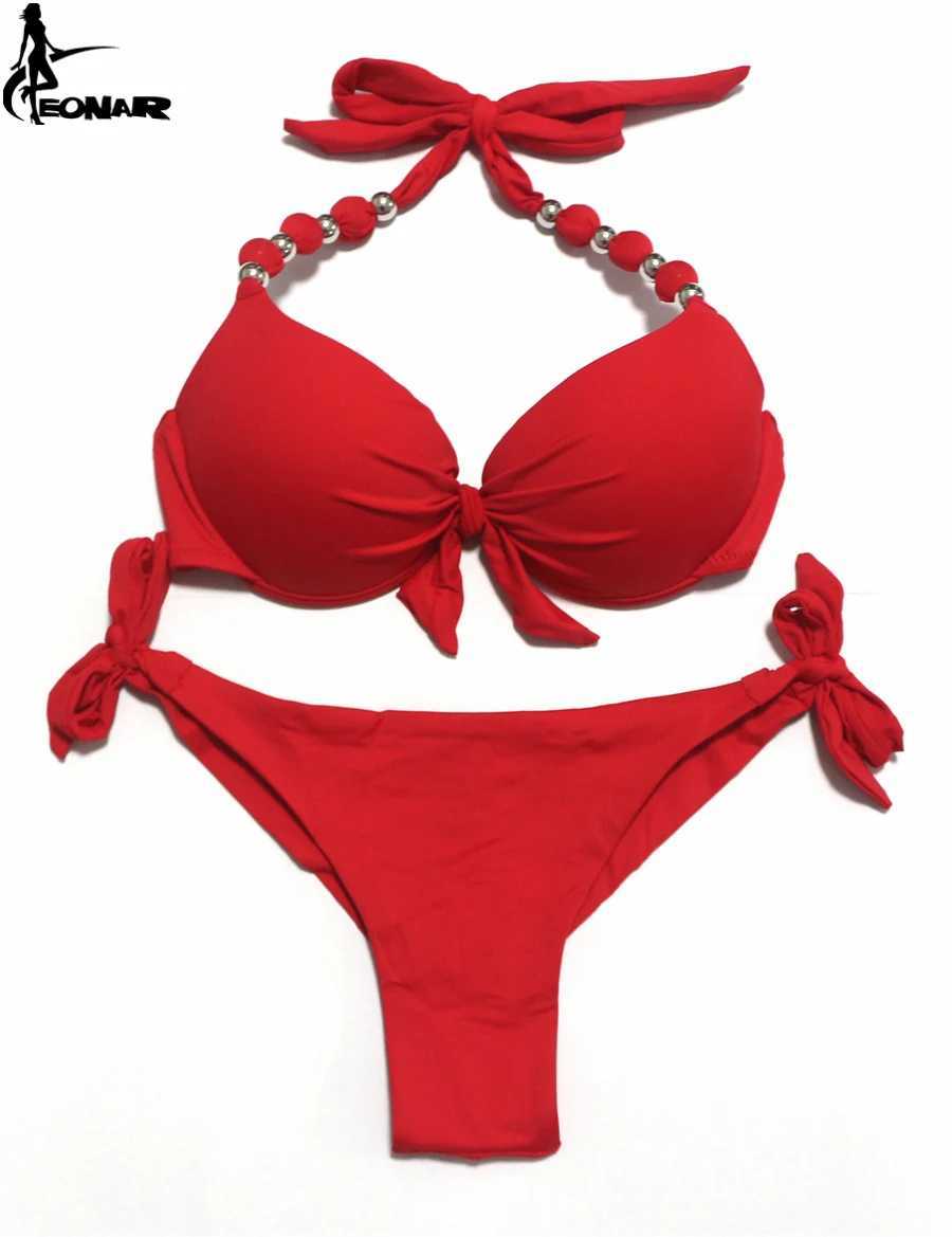 Costumi da bagno da donna EONAR Push Up Bikini Fasciatura da donna Costumi da bagno Brasiliani con fondo tagliato Costumi da bagno bikini Costumi da bagno da donna J240221