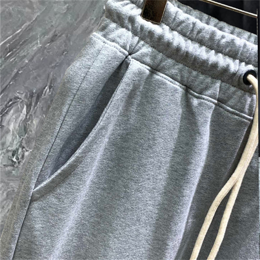 Men's cargo pants fashion sweatpants trendy brand spring casual minimalist triangular metal pants drawstring pocket size S-XL