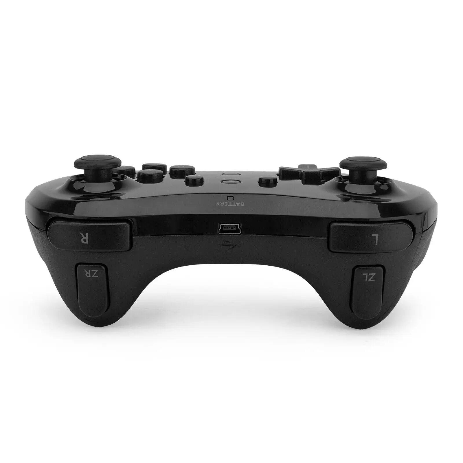 Manette de jeu Pro pour Wii U, contrôleur sans fil avec câble d'alimentation, manette de jeu pour Nintendo WiiU, double manette de jeu analogique noir