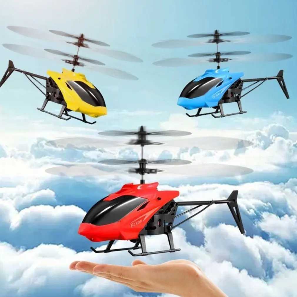 Electric/RC samolot helikopter RC Pilot sterowanie samolotem 2ch interakcja indukcyjna Dzieci Elektryczne RC Flying Toy Plastikowe migające światło zabawka