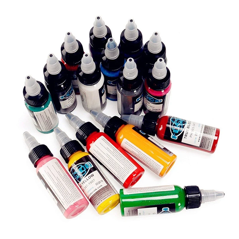 Forniture tatuaggi inchiostro i set 1 oz 30 ml/bottiglia kit pigmento bottiglia inchiostro di bellezza 3d trucco