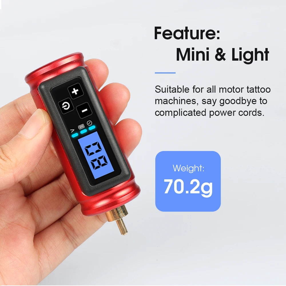 Supplies Wireless Tattoo Power Supply Hine Battery Mini 1500mah Typec Quick Charge Rca Dc Jack Working 10 Hours Goods for Tattooing