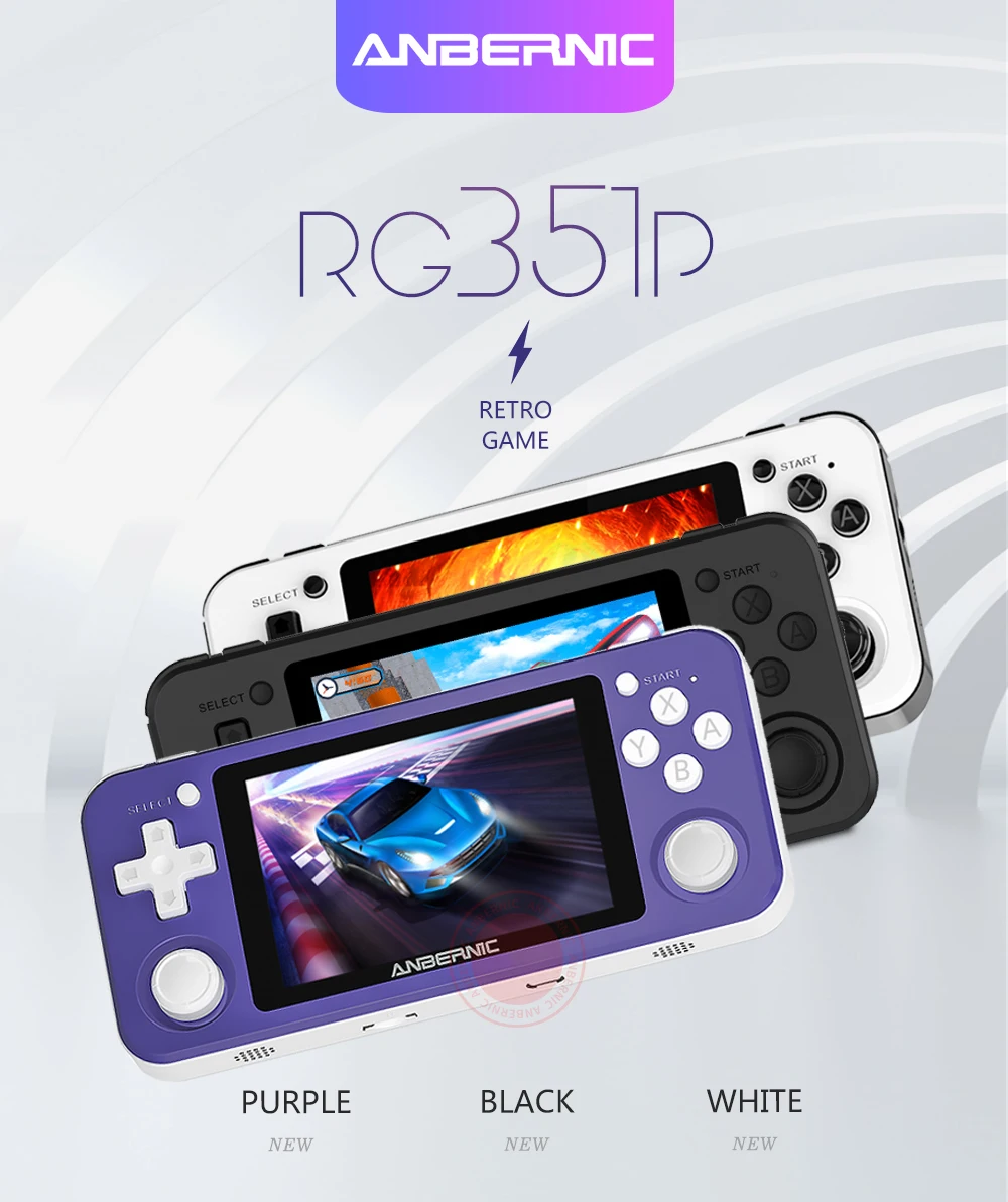 Joueurs RG280V 350P RG351P ANBERNIC Retro Game RG350M Linux System PC Shell PS1 Game Player Portable Pocket Handheld Game Console RG351M
