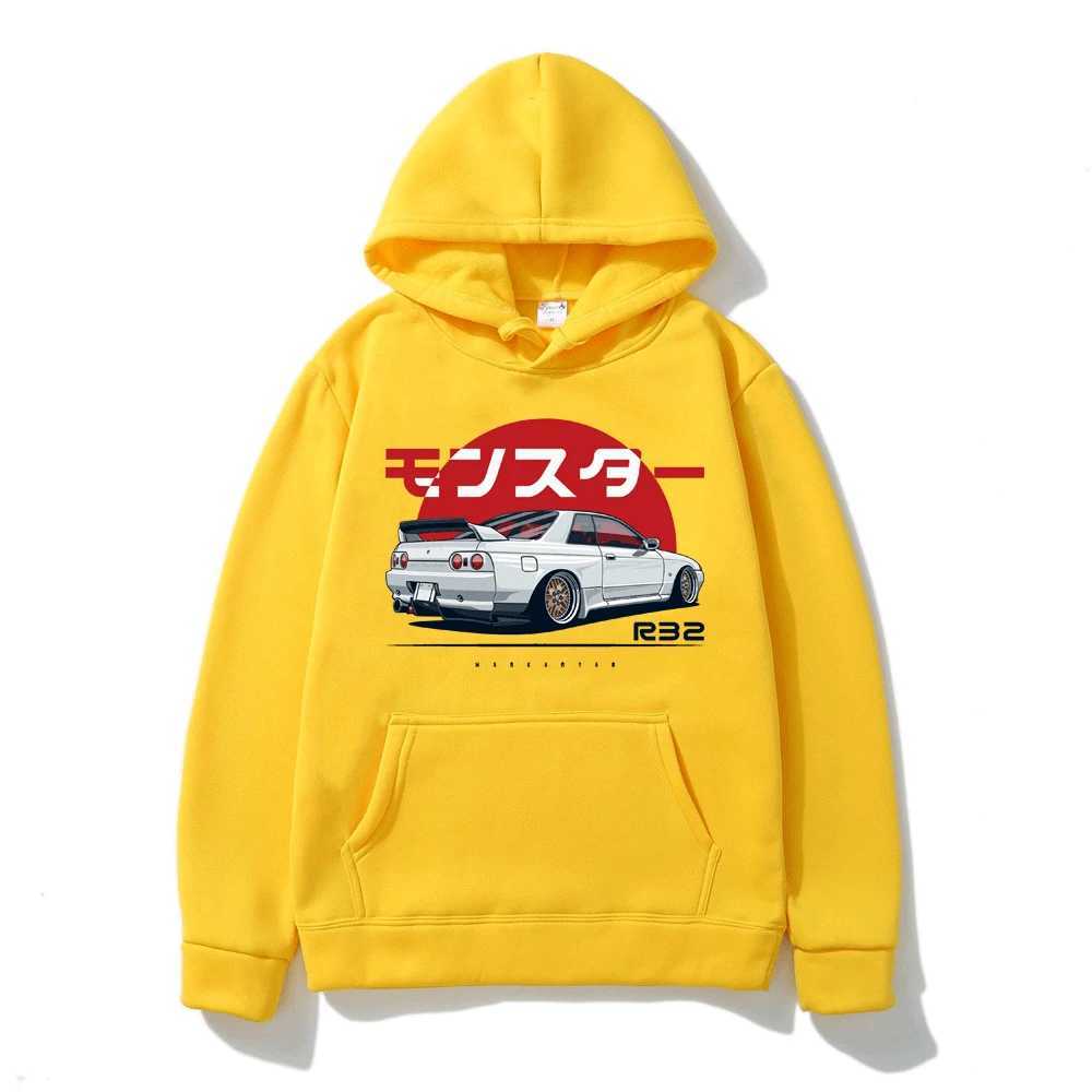Men's Hoodies Sweatshirts Monster Skyline R32 GTR Vintage Funny Print Hoodies Harajuku Fashion Men's Hoodies Spring/Fall Unisex Hoody y2k Women SweatshirtL231017