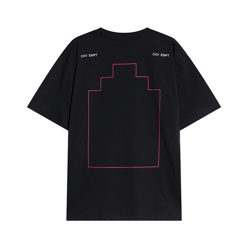 Hip Hop Basit Yuvarlak Boyun Tişört Büyük Boy Erkek Kadın Sokak Giyim Kısa Kollu T-Shirt