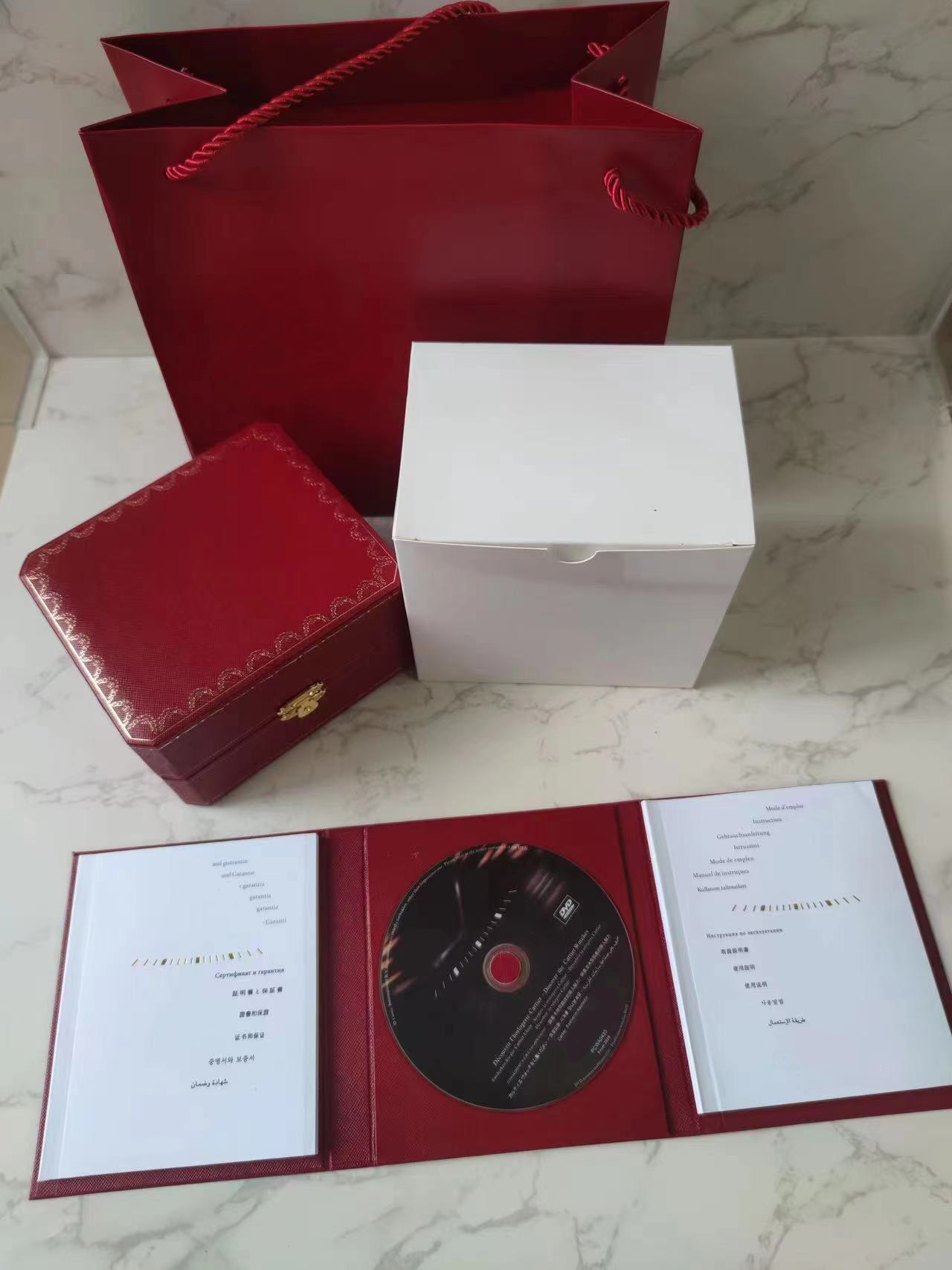 Caixa de exibição de caixa de presente para relógio com logotipo Armazenamento de relógio de alta qualidade com papéis e bolsa de mão, tudo pronto