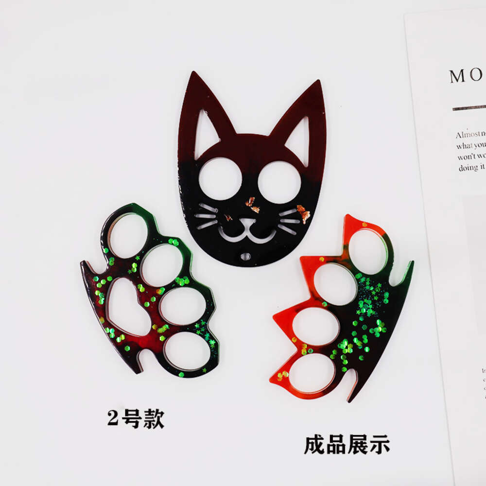 Lim drop DIY Crystal Fox Unicorn Defense Cat Face Fist Buckle Jewelry Keychain Silicone Mold 689205