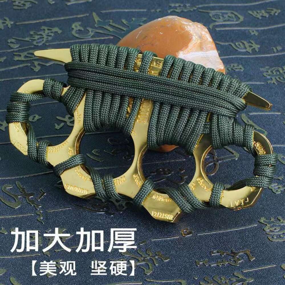 Thickened And Tiger Constantine Widened Metal Four Finger Buckle Defense Copper Ing Fist Ring Titanium Alloy 709883