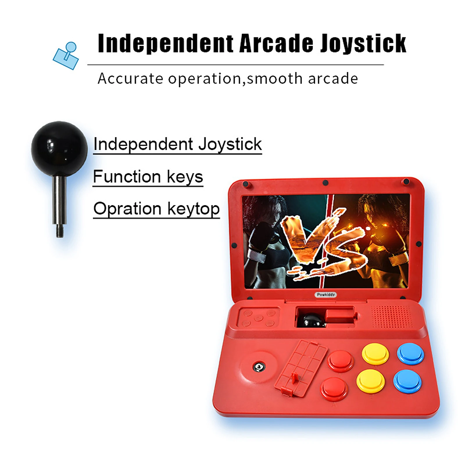 Accessoires Nieuwe Powkiddy A13 Video Game Console 10 inch groot scherm Afscheidings Joystick HD Output Mini Arcade Retro Game Players