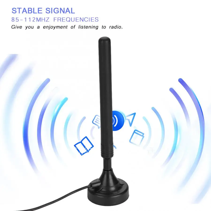 Radio 25dB Wysokiego wzmocnienia wzmocnienia radiowego sygnał anteny elektroniczny stereo Wysoka czułość USB FM Antenna antenowa antenowa