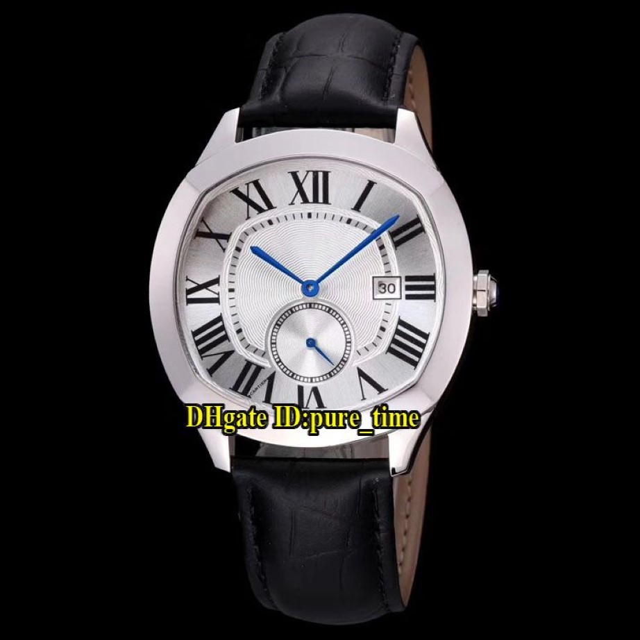 Nuovo economico 40mm Drive De Date WSNM0004 asiatico 1731 automatico bianco orologio da uomo cassa in acciaio argento cinturino in pelle da uomo di alta qualità Wat255B