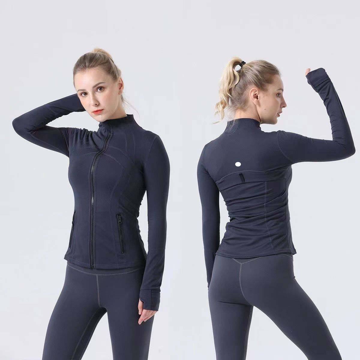 Long Sleeve Sports Jacket Women Zip Fitness Yoga Shirt Winter Warm Gym Top Activewear Running Coats Workout Clothes For Cycling