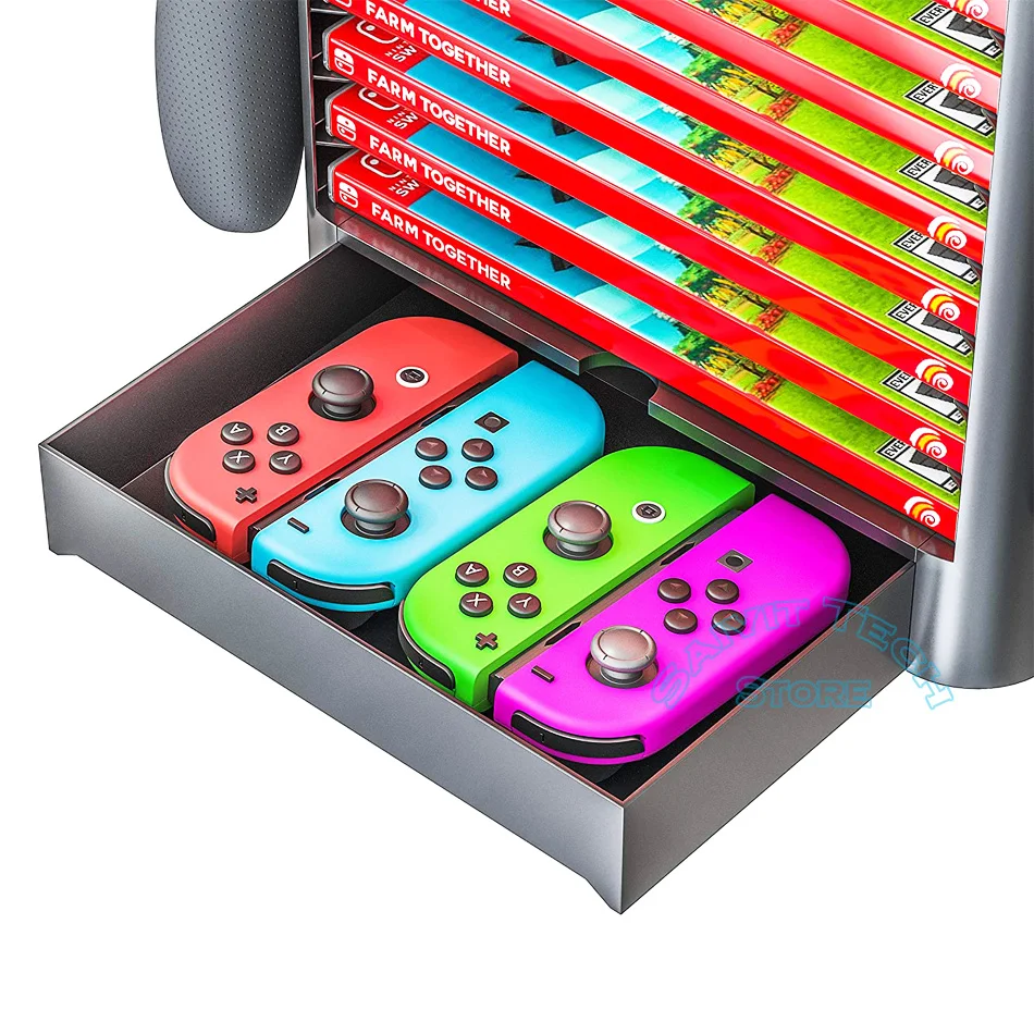 Nintend Switchの略Multifunctional Storage BracketゲームディスクホルダーハンドルコントローラーStand for Nintendo Switchアクセサリ