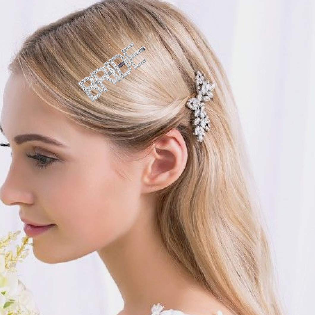 Luxe Glitter Strass Bruid om Haar Clip Haarspeld Bruids Douche Bruiloft Vrijgezellenfeest Vrijgezellenfeest Decoratie ZC1083