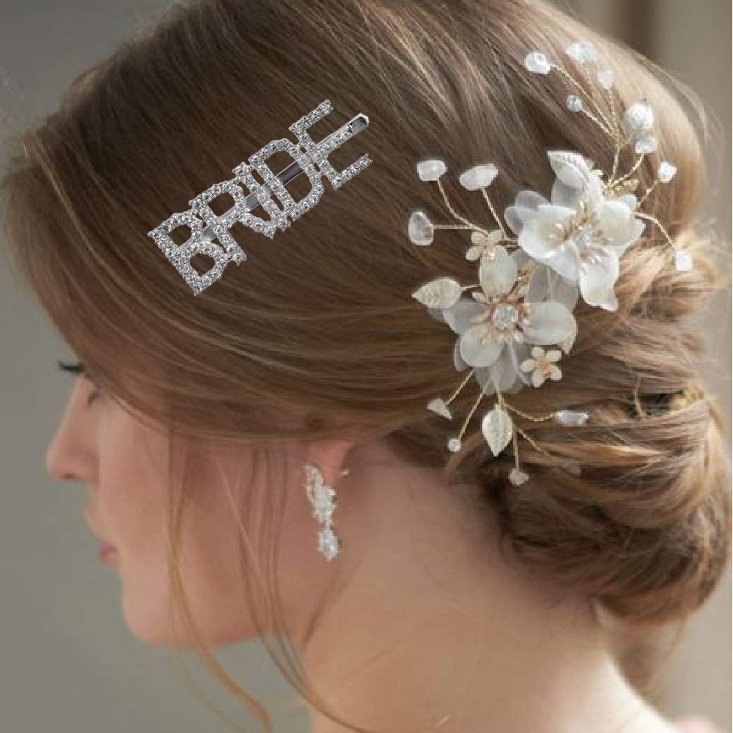 Luxury Glitter Rhinestone Bride to be Hair Clip Hairpin Bridal Shower Wedding Bachelorette Hen Night Party Decoration ZC1083