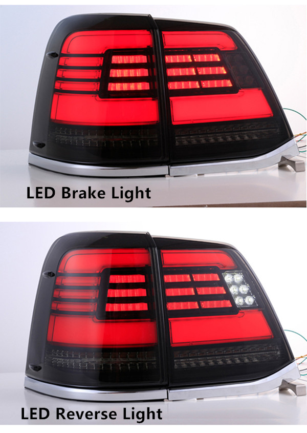 Tail Lamp for Toyota Land Cruiser LED Turn Signal Taillight 2008-2015 LC200 Rear Running Brake Light Automotive Accessories