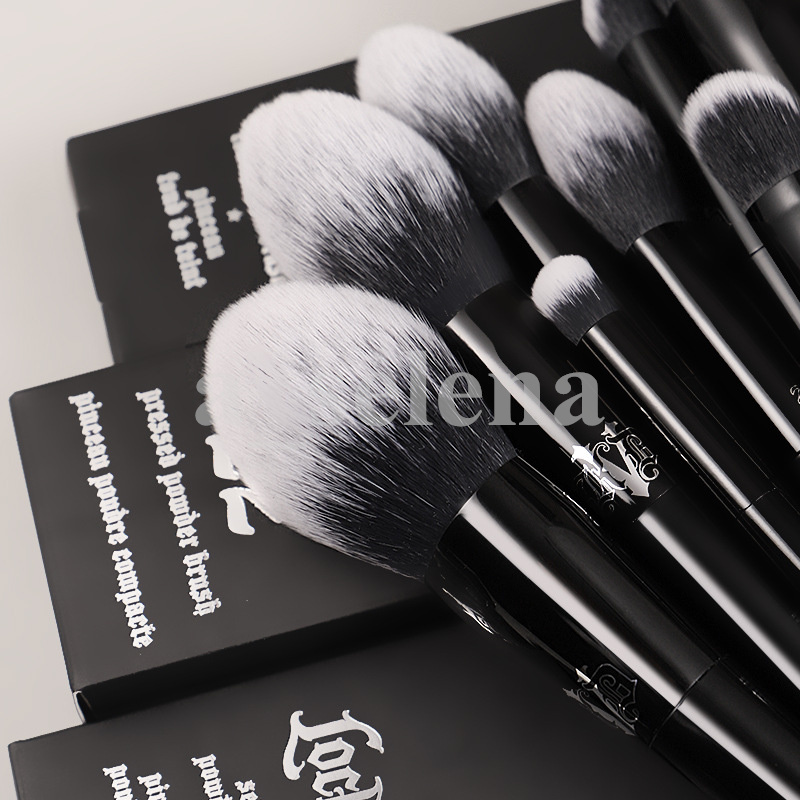 Pennello trucco del marchio KVD Pennello professionale Polvere Fondazione Blush Brush Brush Brush con strumenti il trucco della scatola al dettaglio