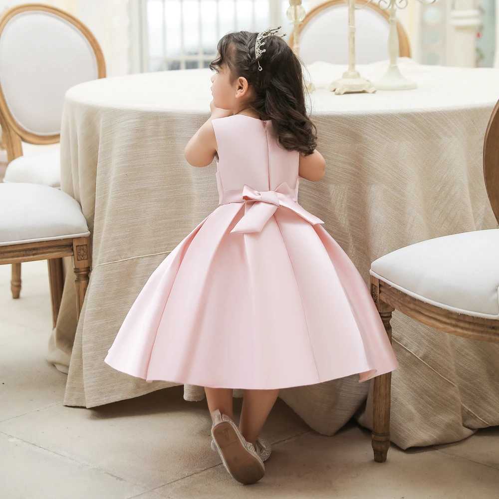 Kız Elbiseleri 2023 yürümeye başlayan bebek kız partisi elbiseler büyük yay bebek doğum günü prenses elbise kızlar için düğün balo elbisesi çocuk kıyafetleri