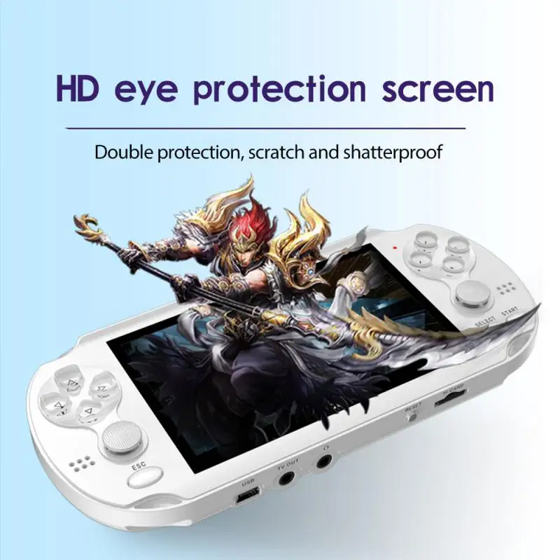 Players X1 Game Console för PSP 4.3inch Game Console Nostalgic Classic Dualshake Game Console 8G Buildin 10 000 spel 8/16/32/64 BIT