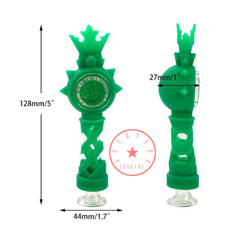 Mais recentes Estilos de Abacaxi Tubos de Silicone Coloridos Vidro Nineholes Filtro Tigela Portátil Inovador Erva Tabaco Cigarro Bong Fumar Handpipes DHL