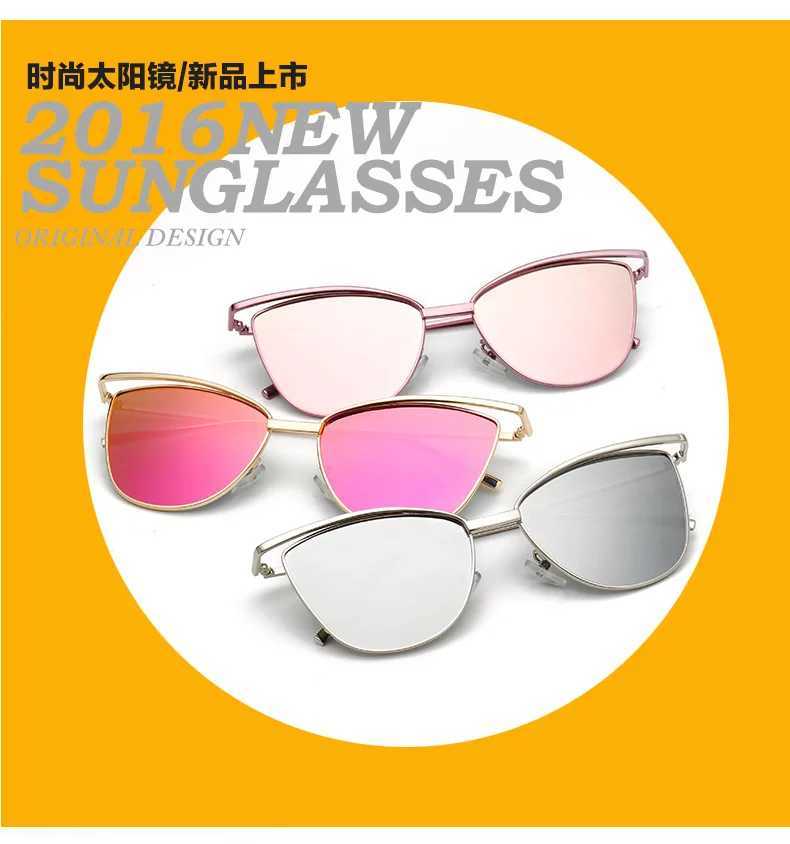 Lunettes de soleil œil de chat Poilt lunettes de soleil miroir femmes plat offre spéciale marque de mode concepteur lunettes de soleil dame UV400 PurpleL2402
