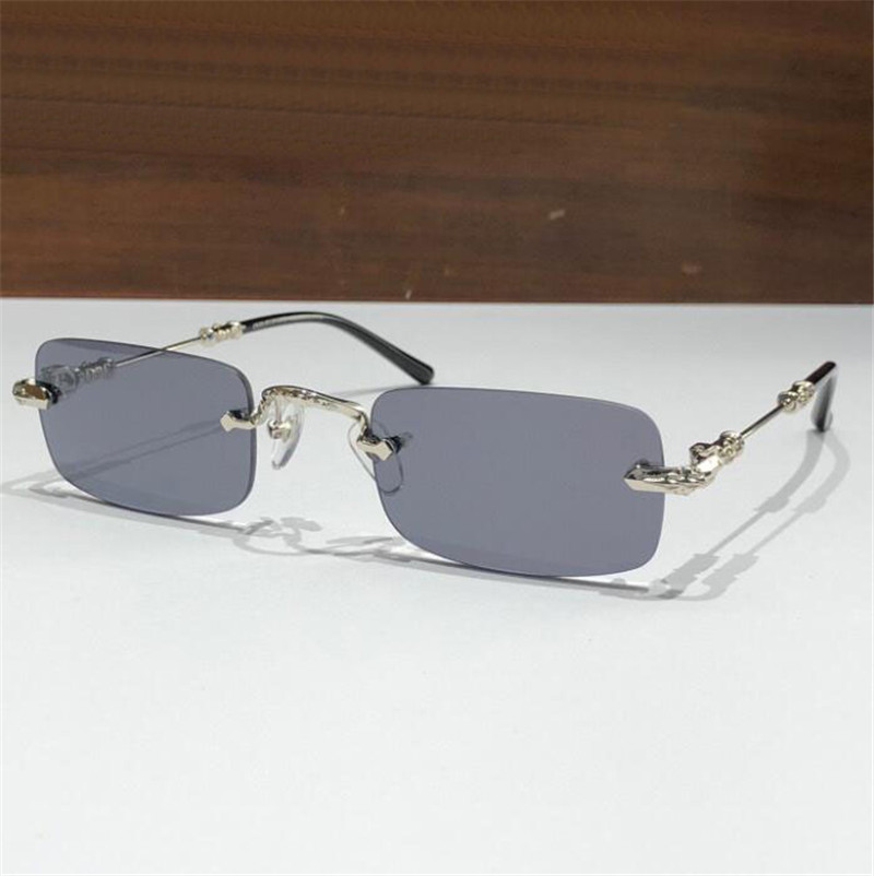 Nouveau design de mode petites lunettes de soleil carrées PILLIS II forme classique monture sans monture branches en métal mince style rétro simple lunettes de protection uv400 en plein air