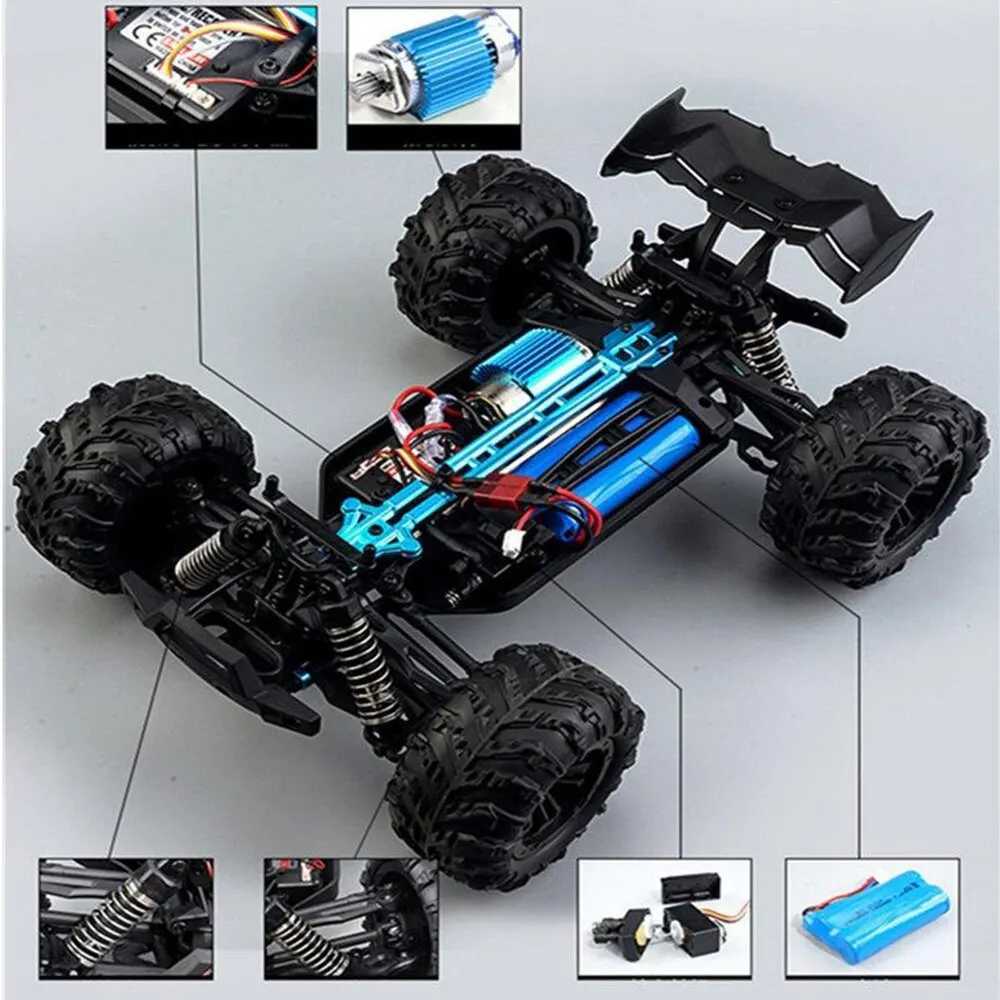 Samochód elektryczny/RC 1 16 Skala duża RC samochody 50 km/h szybkość RC Toys dla dorosłych i dzieci zdalne sterowanie samochodem 2,4G 4WD poza drogą ciężarówkę potworów