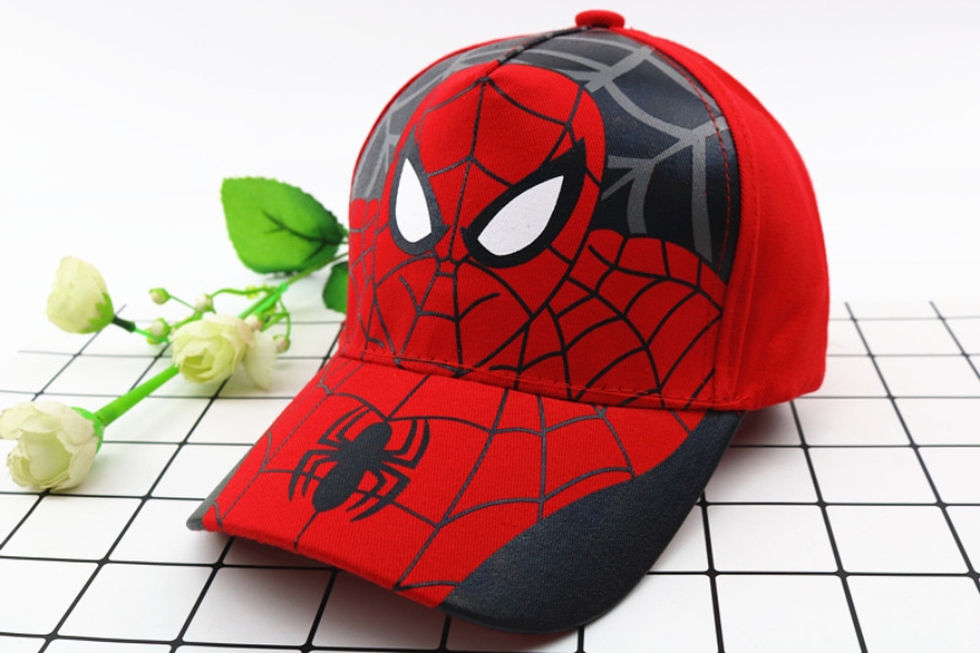 Children baseball czapka kreskówka pająk design hat na zewnątrz czapka hip hop dopasowane czapki czapki dla dziecka dzieciak za darmo