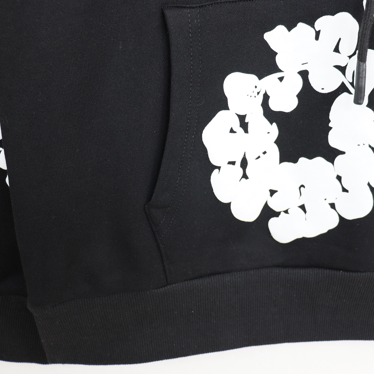 designer hoodie Denim off white hoodie mens jumper Embroidered lettering foam print street hip-hop casual jacket