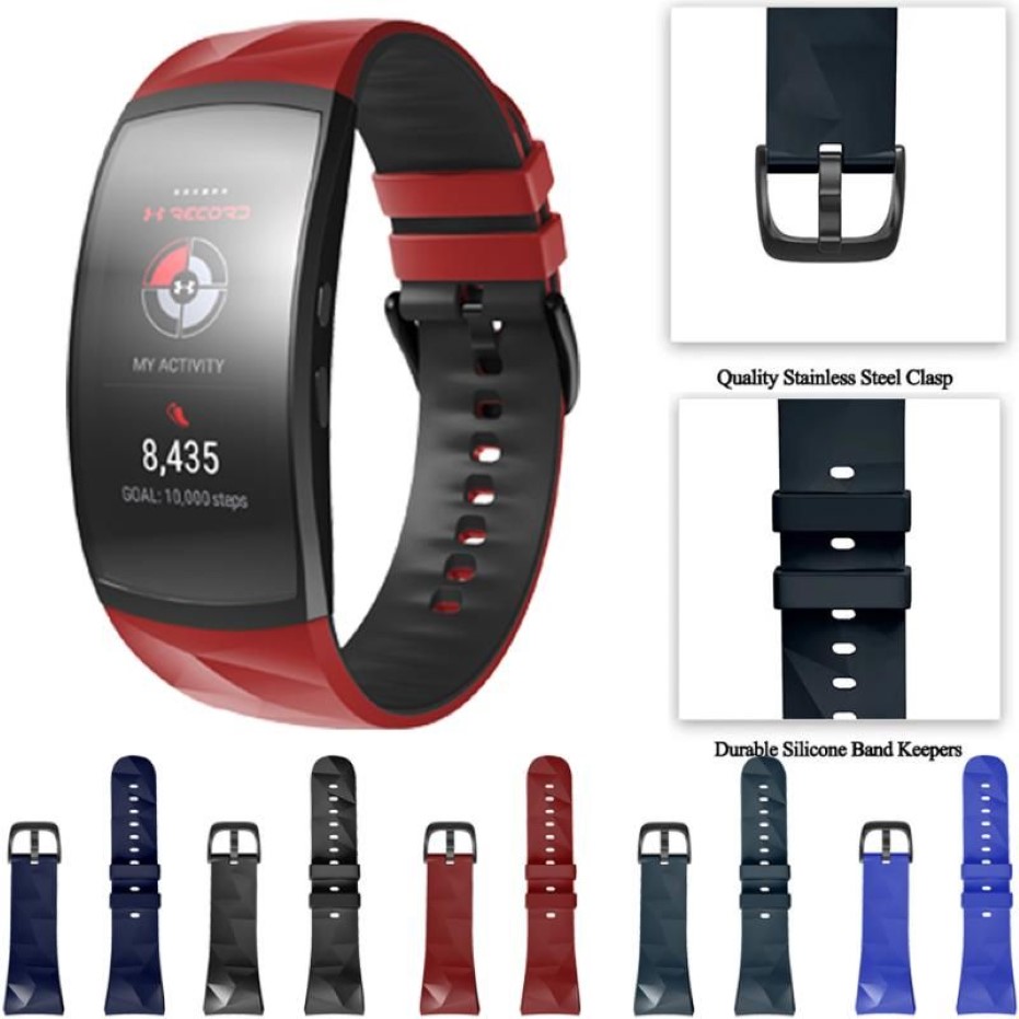 Titta på Bands Silicone Band för Gear Fit 2 Pro Fitness Replacement Wrist Strap Fit2 SM-R360 Armband Arvband2828