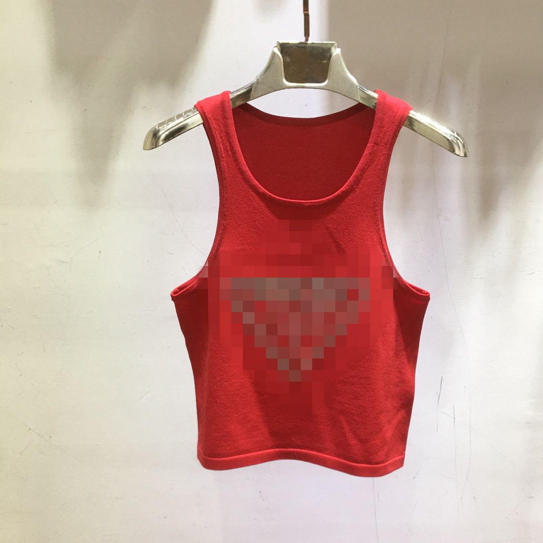 2024 Wit/Zwart/Rood Letter Borduren Dames Tanks Camis Merk Dezelfde Stijl DH003