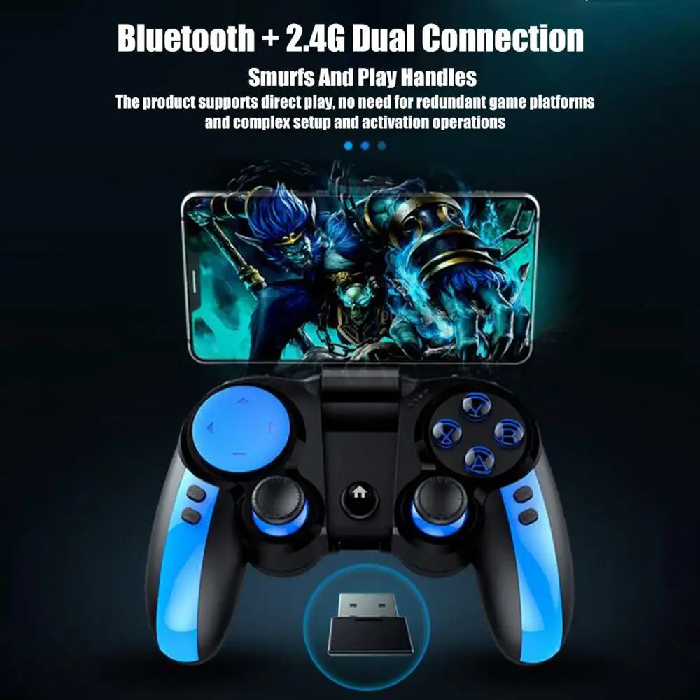 Joysticks gamepad controlador para pc android caixa de tv celular celular bluetooth gatilho pubg jogos smartphone joystick controle de videogame