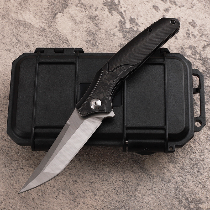 Новое поступление A2258 Высококачественный складной нож Flipper M390 Satin Tanto Point Blade с ЧПУ TC4 Ручка из титанового сплава Открытый EDC Карманные быстро открывающиеся складные ножи
