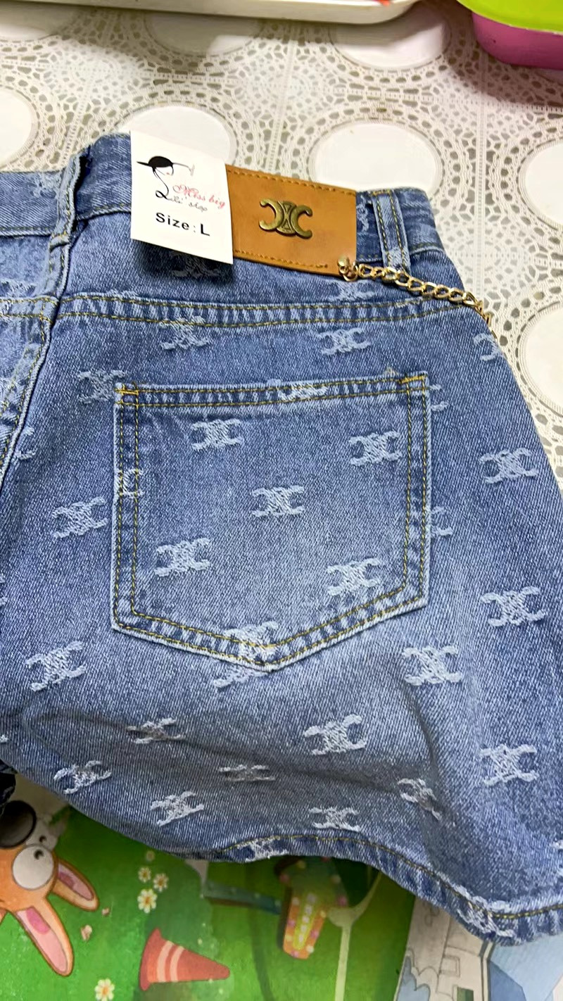 Women`s summer new design high waist denim jeans slim logo letter jacquard shorts SMLXLXXL3XL