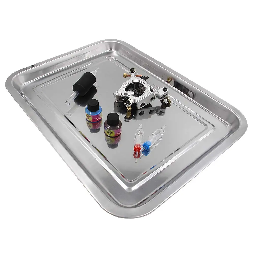 Guns 2 stks Rvs Tattoo Trays 13.5 