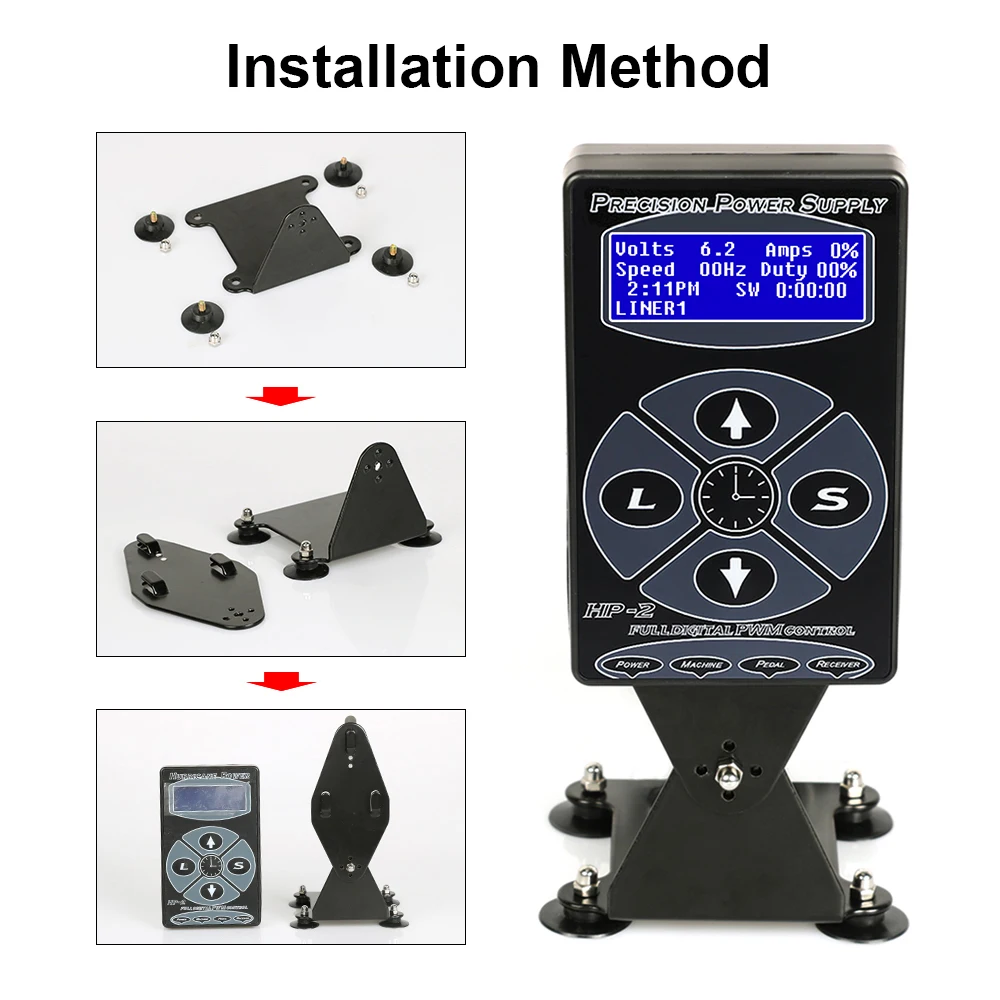 Поставки бесплатная доставка Профессиональная татуировка питания HP2 Powe Supply Digital Dual LCD -дисплей татуировка питания Hines Hines