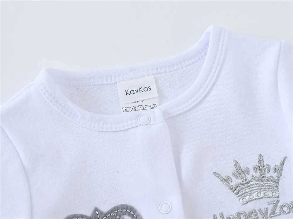 Conjuntos de roupas para bebês recém-nascidos meninos macacão Royal Crown Prince 100% algodão conjunto de roupas com boné luvas infantis meninas peças únicas footies sleepsuits